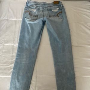 american eagle stretch jeans, size 2, light blue